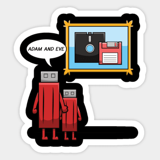 Funny Computer Nerd Geek IT USB Stick Floppy Disc Sticker